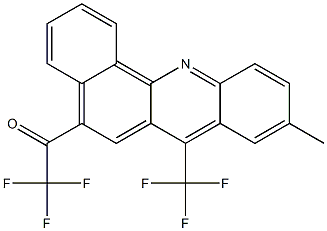 9-Methyl-5-trifluoroacetyl-7-trifluoromethylbenz[c]acridine Struktur