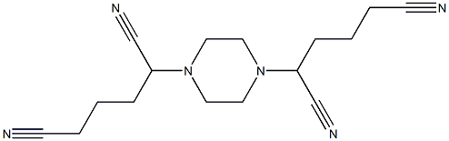 2,2'-(Piperazine-1,4-diyl)bis(adiponitrile) Struktur