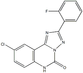 9-Chloro-2-(2-fluorophenyl)[1,2,4]triazolo[1,5-c]quinazolin-5(6H)-one Struktur