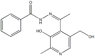 1-(2-Methyl-3-hydroxy-5-hydroxymethylpyridin-4-yl)ethanone benzoyl hydrazone Struktur