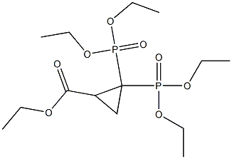 2,2-Bis(diethoxyphosphinyl)cyclopropanecarboxylic acid ethyl ester Struktur