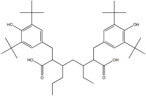 Bis[3-(3,5-di-tert-butyl-4-hydroxyphenyl)propionic acid]3,5-octanediyl ester Struktur