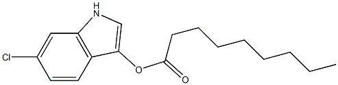 Nonanoic acid 6-chloro-1H-indol-3-yl ester Struktur