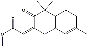 [[1,2,3,4,4a,5,6,8a-Octahydro-4,4,7-trimethyl-3-oxonaphthalen]-2-ylidene]acetic acid methyl ester Struktur