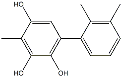 3-Methyl-6-(2,3-dimethylphenyl)benzene-1,2,4-triol Struktur