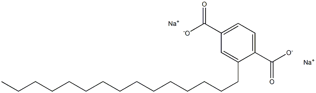 2-Pentadecylterephthalic acid disodium salt Struktur