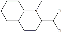 1-Methyl-2-dichloromethyl-1,2,3,4,4a,5,6,7,8,8a-decahydroquinoline Struktur