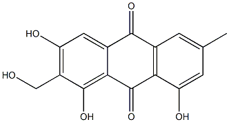 1,3,8-Trihydroxy-2-(hydroxymethyl)-6-methylanthraquinone Struktur