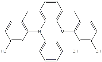 N,N-Bis(3-hydroxy-6-methylphenyl)-2-(3-hydroxy-6-methylphenoxy)benzenamine Struktur