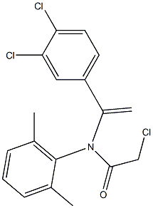 N-[1-(3,4-Dichlorophenyl)vinyl]-N-(2,6-dimethylphenyl)-2-chloroacetamide Struktur