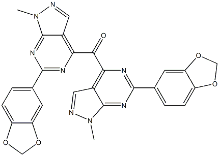 (3,4-Methylenedioxyphenyl)(1-methyl-1H-pyrazolo[3,4-d]pyrimidin-4-yl) ketone Struktur