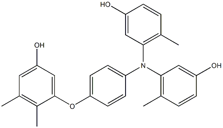 N,N-Bis(3-hydroxy-6-methylphenyl)-4-(5-hydroxy-2,3-dimethylphenoxy)benzenamine Struktur