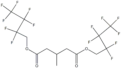 3-Methylpentanedioic acid bis(2,2,3,3,4,4,4-heptafluorobutyl) ester Struktur