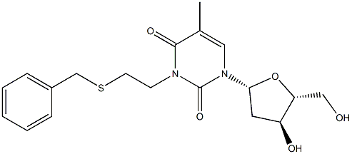 3-(2-Benzylthioethyl)thymidine Struktur