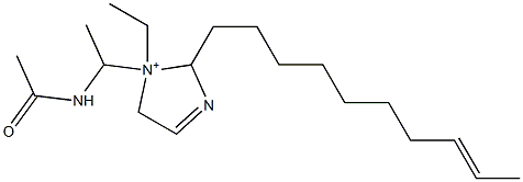 1-[1-(Acetylamino)ethyl]-2-(8-decenyl)-1-ethyl-3-imidazoline-1-ium Struktur