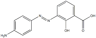 4'-Aminophenylazo-2-hydroxybenzoic acid Struktur