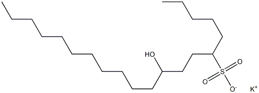 9-Hydroxyicosane-6-sulfonic acid potassium salt Struktur