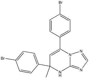 4,5-Dihydro-5-methyl-5,7-bis(4-bromophenyl)[1,2,4]triazolo[1,5-a]pyrimidine Struktur