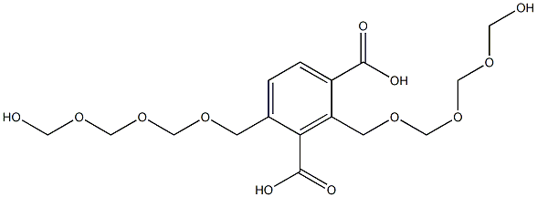 2,4-Bis(7-hydroxy-2,4,6-trioxaheptan-1-yl)isophthalic acid Struktur