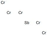 Pentachromium antimony Struktur