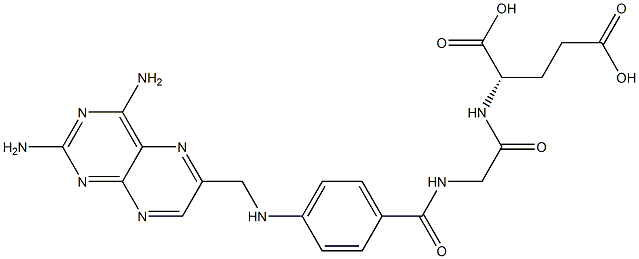 N-[N-[4-[[(2,4-Diaminopteridin-6-yl)methyl]amino]benzoyl]glycyl]-L-glutamic acid Struktur