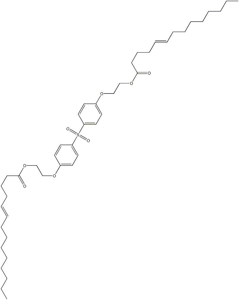 Bis[4-[2-(5-tetradecenoyloxy)ethoxy]phenyl] sulfone Struktur