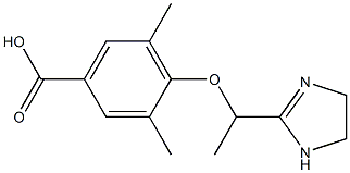 2-[1-(4-Carboxy-2-methyl-6-methylphenoxy)ethyl]-2-imidazoline Struktur