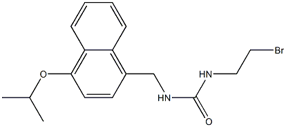 1-(2-Bromoethyl)-3-[(4-isopropoxy-1-naphtyl)methyl]urea Struktur