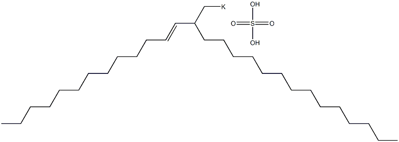 Sulfuric acid 2-(1-tridecenyl)hexadecyl=potassium ester salt Struktur