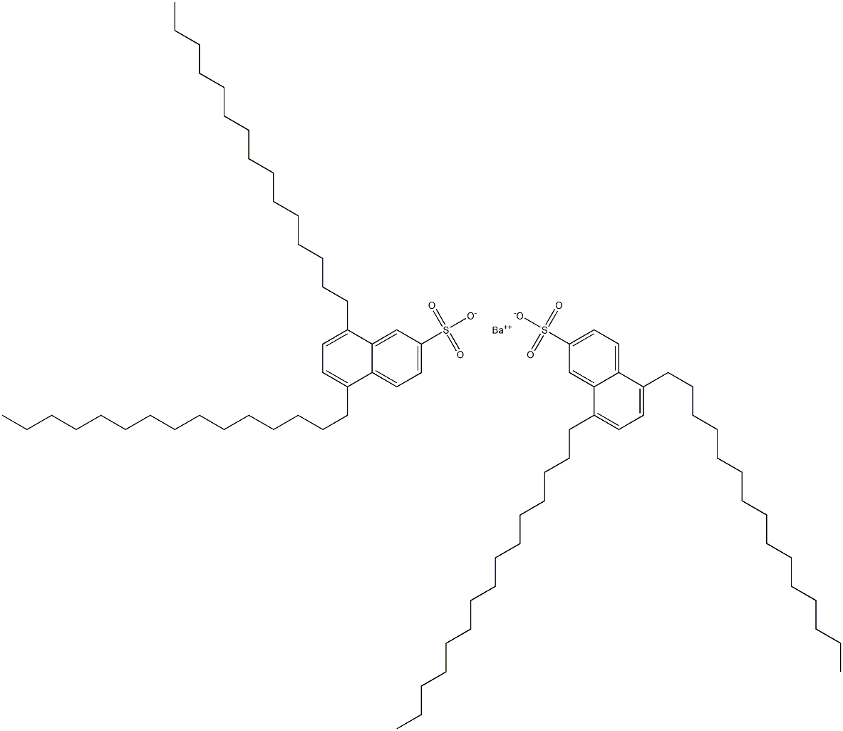 Bis(5,8-dipentadecyl-2-naphthalenesulfonic acid)barium salt Struktur