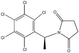 1-[(S)-1-(Pentachlorophenyl)ethyl]pyrrolidine-2,5-dione Struktur