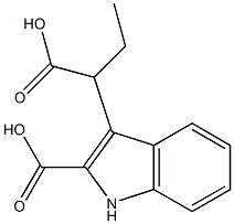 2-(2-Carboxy-1H-indol-3-yl)butyric acid Struktur