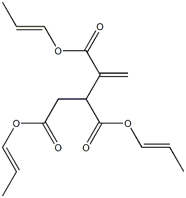 3-Butene-1,2,3-tricarboxylic acid tri(1-propenyl) ester Struktur