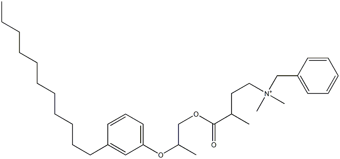 N,N-Dimethyl-N-benzyl-N-[3-[[2-(3-undecylphenyloxy)propyl]oxycarbonyl]butyl]aminium Struktur