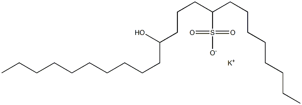 13-Hydroxytricosane-9-sulfonic acid potassium salt Struktur