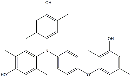 N,N-Bis(4-hydroxy-2,5-dimethylphenyl)-4-(3-hydroxy-2,5-dimethylphenoxy)benzenamine Struktur