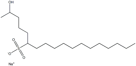 2-Hydroxyoctadecane-6-sulfonic acid sodium salt Struktur