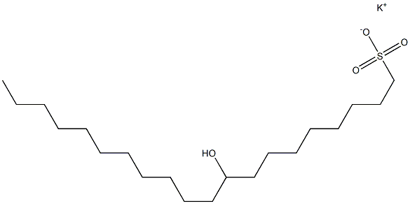 9-Hydroxyicosane-1-sulfonic acid potassium salt Struktur