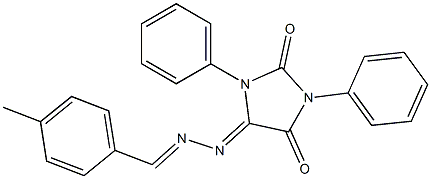 5-[2-(4-Methylbenzylidene)hydrazono]-1,3-diphenyl-3,5-dihydro-1H-imidazole-2,4-dione Struktur