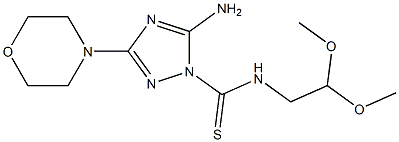 5-Amino-3-morpholino-N-(2,2-dimethoxyethyl)-1H-1,2,4-triazole-1-carbothioamide Struktur