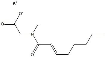 N-Methyl-N-(2-octenoyl)aminoacetic acid potassium salt Struktur