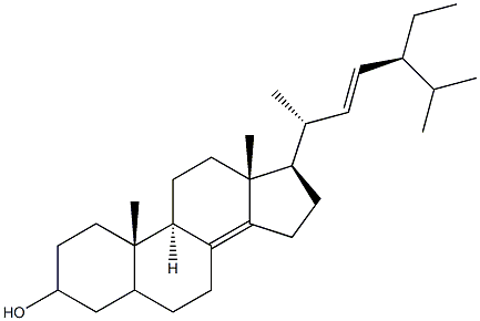 Stigmasta-8(14),22-dien-3-ol Struktur