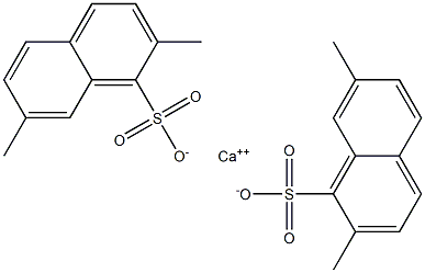 Bis(2,7-dimethyl-1-naphthalenesulfonic acid)calcium salt Struktur