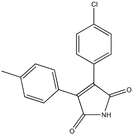 2-(4-Methylphenyl)-3-(4-chlorophenyl)maleimide Struktur