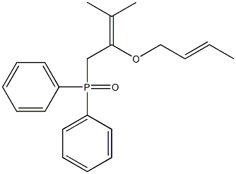 Diphenyl[3-methyl-2-[(E)-2-butenyloxy]-2-butenyl]phosphine oxide Struktur