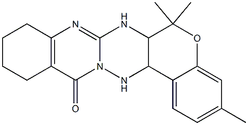 6a,7,9,10,11,12,14,14a-Octahydro-3,6,6-trimethyl-6H,13H-7,8,13a,14-tetraaza-5-oxabenzo[a]naphthacen-13-one Struktur