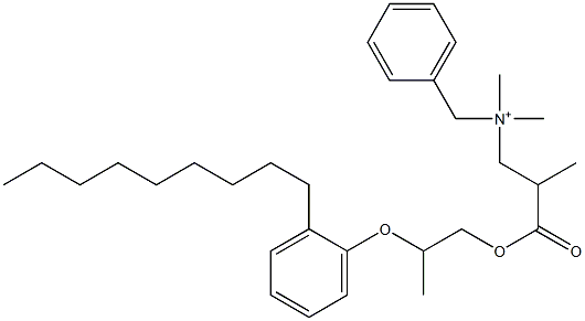 N,N-Dimethyl-N-benzyl-N-[2-[[2-(2-nonylphenyloxy)propyl]oxycarbonyl]propyl]aminium Struktur