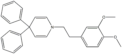 1,4-Dihydro-4,4-diphenyl-1-[2-(3,4-dimethoxyphenyl)ethyl]pyridine Struktur