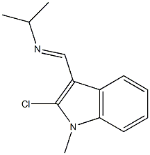 2-Chloro-3-[(isopropylimino)methyl]-1-methyl-1H-indole Struktur