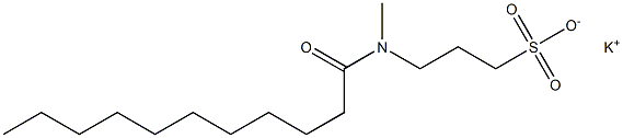 3-(N-Undecanoyl-N-methylamino)-1-propanesulfonic acid potassium salt Struktur